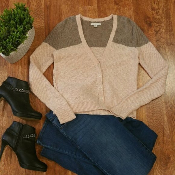 American Eagle Color Block Cardigan Sweater - Picture 3 of 7